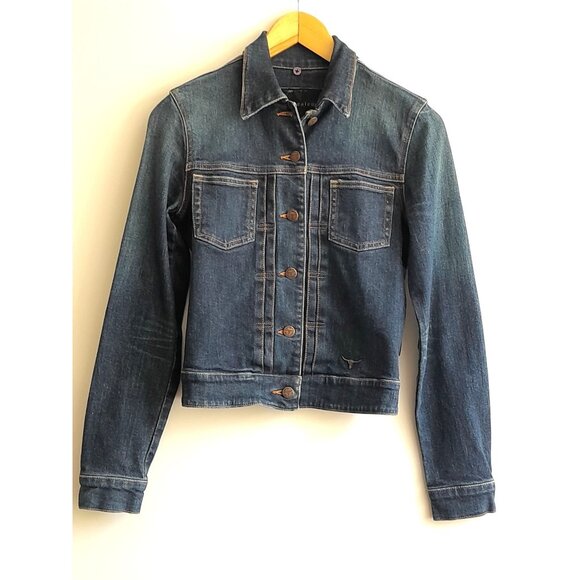 Vintage Sergio Valente Cowgirl Western Outdoor Logo Button Denim Jacket Size S - Picture 1 of 6